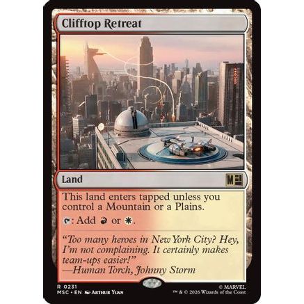 Clifftop Retreat (Surge Foil) (MSC-231) - Commander: Marvel Super Heroes Foil