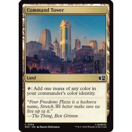 Command Tower (0234) (Surge Foil) (MSC-234) - Commander: Marvel Super Heroes Foil