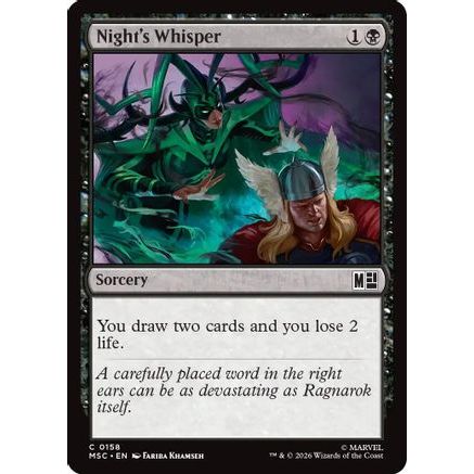 Night's Whisper (Surge Foil) (MSC-158) - Commander: Marvel Super Heroes Foil
