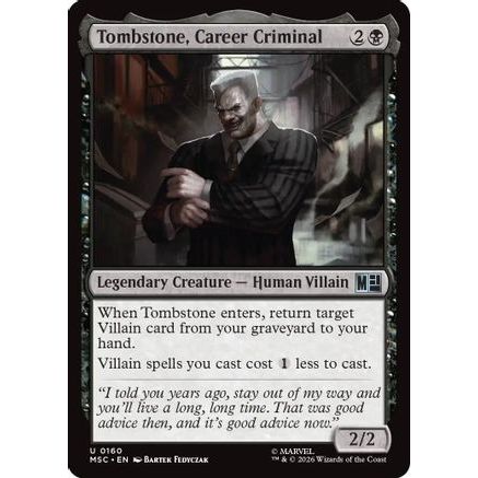 Tombstone, Career Criminal (0160) (Surge Foil) (MSC-160) - Commander: Marvel Super Heroes Foil