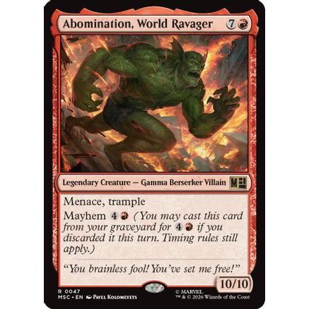 Abomination, World Ravager (MSC-047) - Commander: Marvel Super Heroes