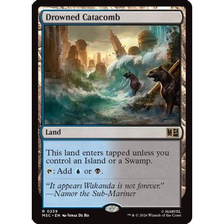 Drowned Catacomb (Surge Foil) (MSC-239) - Commander: Marvel Super Heroes Foil