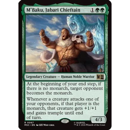 M'Baku, Jabari Chieftain (MSC-067) - Commander: Marvel Super Heroes
