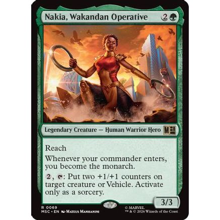 Nakia, Wakandan Operative (MSC-069) - Commander: Marvel Super Heroes