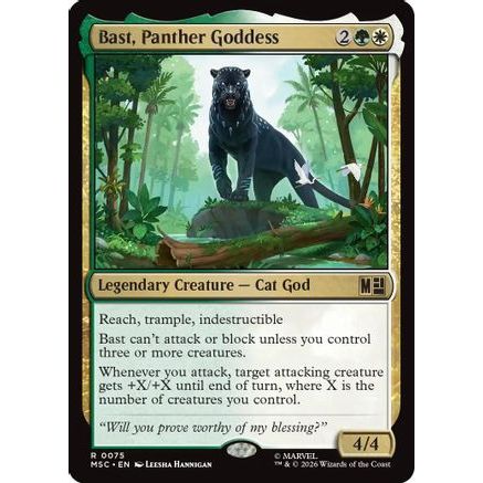 Bast, Panther Goddess (MSC-075) - Commander: Marvel Super Heroes