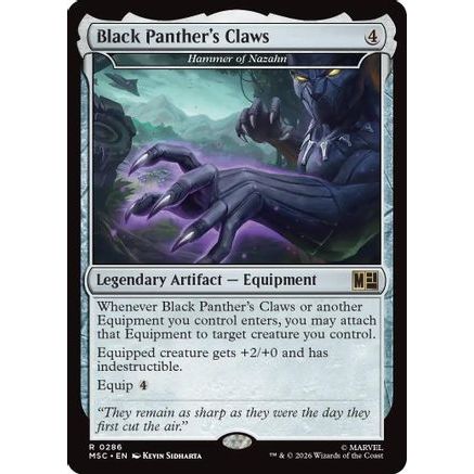 Black Panther's Claws - Hammer of Nazahn (MSC-286) - Commander: Marvel Super Heroes