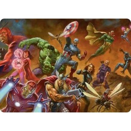 Avengers Assemble! Art Card (AAMSH-001) - Art Series: Marvel Super Heroes