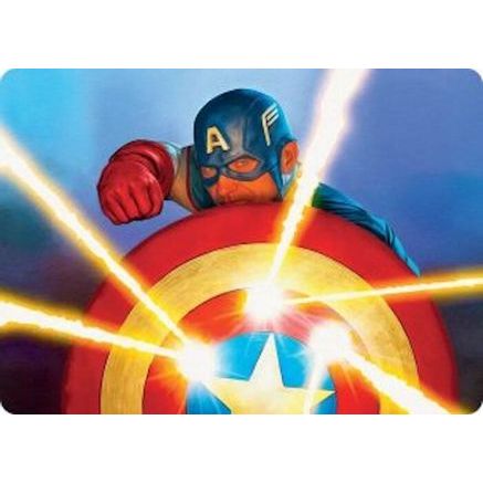 Captain's Defense Art Card (AAMSH-041) - Art Series: Marvel Super Heroes