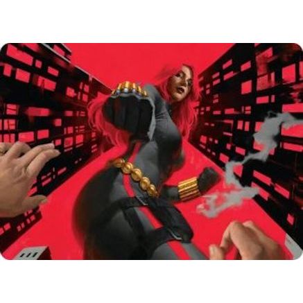 Black Widow, Deadly Hunter Art Card (AAMSH-042) - Art Series: Marvel Super Heroes