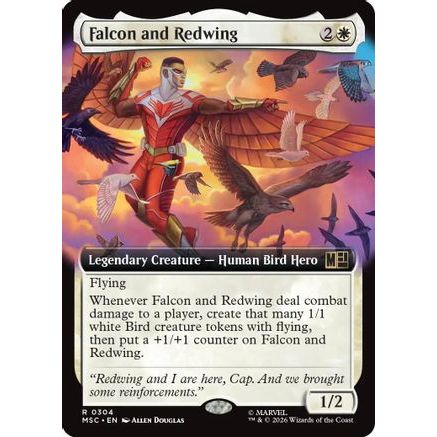 Falcon and Redwing (Extended Art) (MSC-304) - Commander: Marvel Super Heroes
