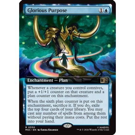 Glorious Purpose (Extended Art) (MSC-330) - Commander: Marvel Super Heroes Foil