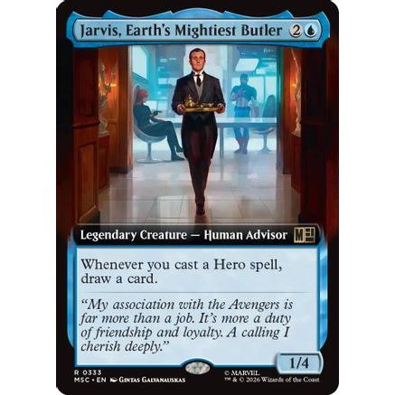Jarvis, Earth's Mightiest Butler (Extended Art) (MSC-333) - Commander: Marvel Super Heroes Foil