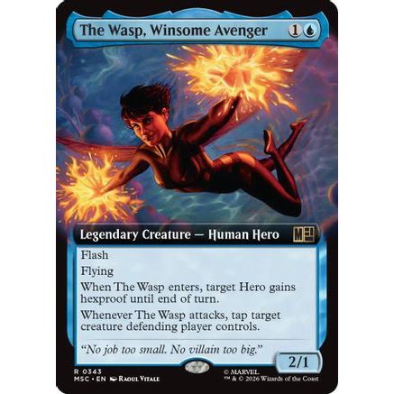 The Wasp, Winsome Avenger (Extended Art) (MSC-343) - Commander: Marvel Super Heroes