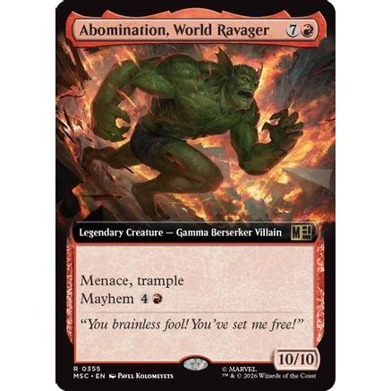 Abomination, World Ravager (Extended Art) (MSC-355) - Commander: Marvel Super Heroes Foil