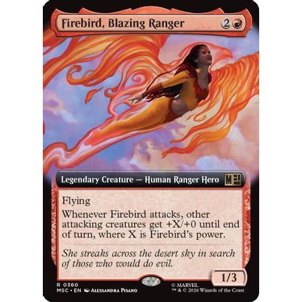 Firebird, Blazing Ranger (Extended Art) (MSC-360) - Commander: Marvel Super Heroes Foil