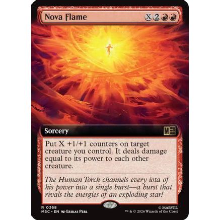 Nova Flame (Extended Art) (MSC-368) - Commander: Marvel Super Heroes Foil