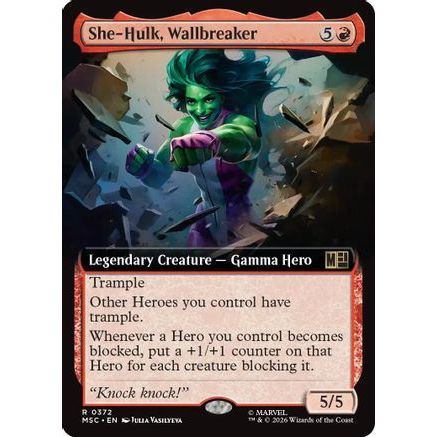 She-Hulk, Wallbreaker (Extended Art) (MSC-372) - Commander: Marvel Super Heroes