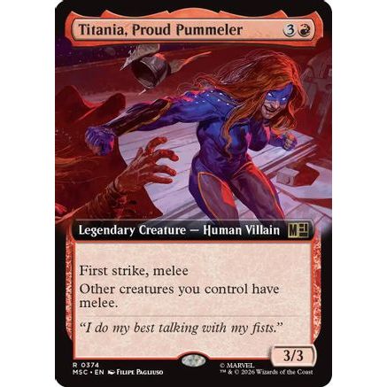 Titania, Proud Pummeler (Extended Art) (MSC-374) - Commander: Marvel Super Heroes Foil