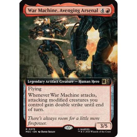 War Machine, Avenging Arsenal (Extended Art) (MSC-375) - Commander: Marvel Super Heroes