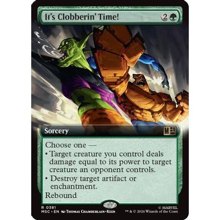 It's Clobberin' Time! (Extended Art) (MSC-381) - Commander: Marvel Super Heroes Foil