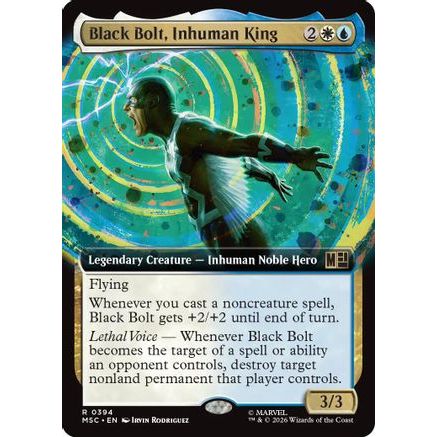 Black Bolt, Inhuman King (Extended Art) (MSC-394) - Commander: Marvel Super Heroes Foil