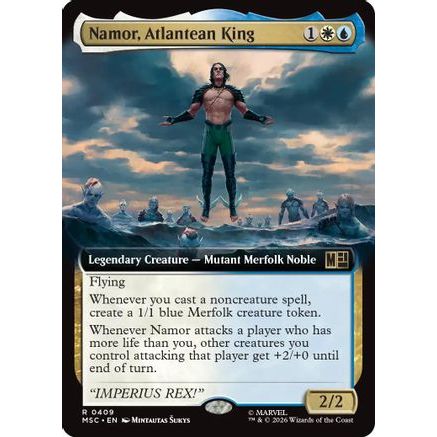 Namor, Atlantean King (Extended Art) (MSC-409) - Commander: Marvel Super Heroes Foil