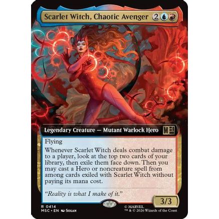 Scarlet Witch, Chaotic Avenger (Extended Art) (MSC-414) - Commander: Marvel Super Heroes