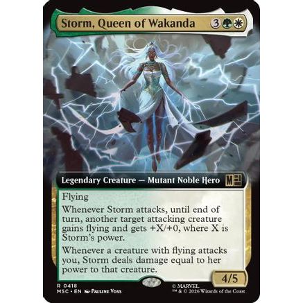 Storm, Queen of Wakanda (Extended Art) (MSC-418) - Commander: Marvel Super Heroes