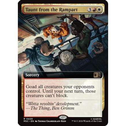 Taunt from the Rampart (Extended Art) (MSC-420) - Commander: Marvel Super Heroes Foil