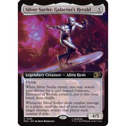 Silver Surfer, Galactus's Herald (Extended Art) (MSC-293) - Commander: Marvel Super Heroes