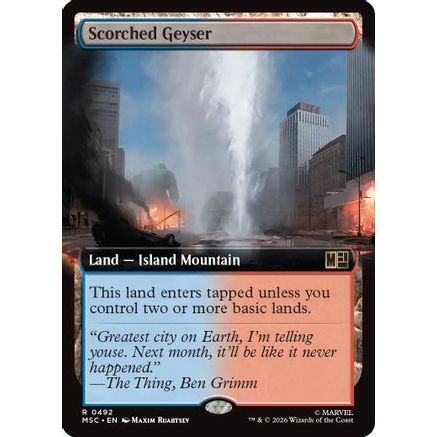 Scorched Geyser (Extended Art) (MSC-492) - Commander: Marvel Super Heroes