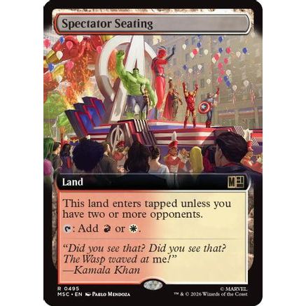 Spectator Seating (Extended Art) (MSC-495) - Commander: Marvel Super Heroes Foil