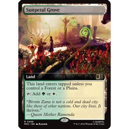 Sunpetal Grove (Extended Art) (MSC-499) - Commander: Marvel Super Heroes Foil