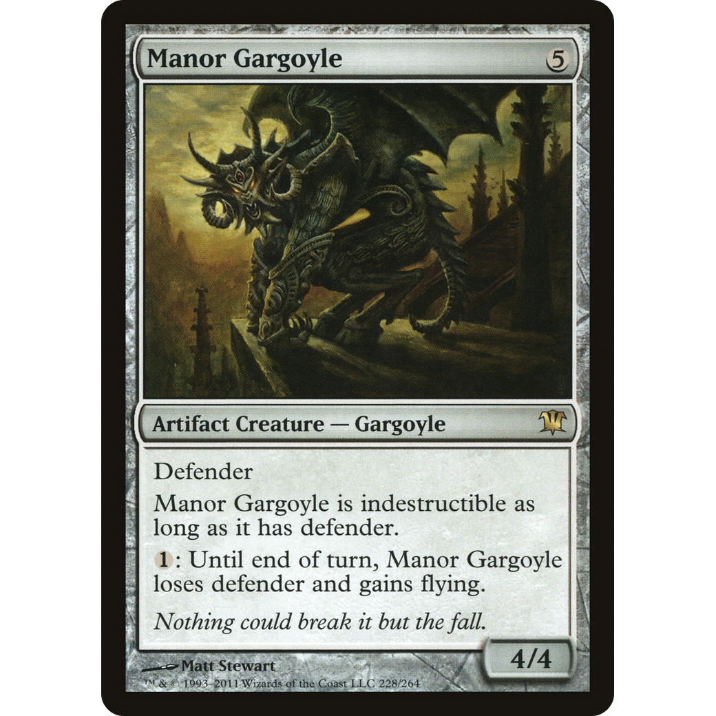 Manor Gargoyle (ISD-228) - Innistrad Foil