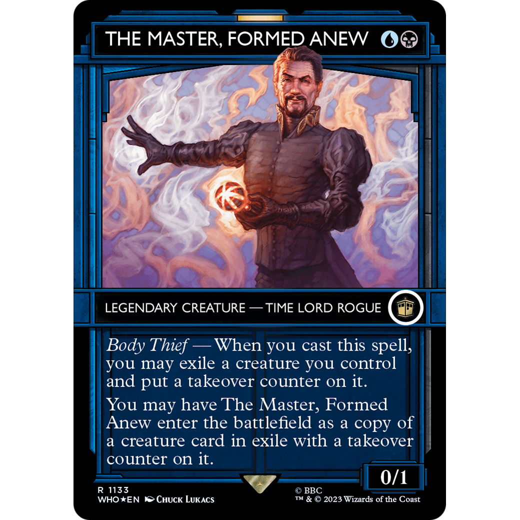 The Master, Formed Anew (Showcase) (Surge Foil) (WHO-1133) - Doctor Who: (Showcase) (Borderless) Foil