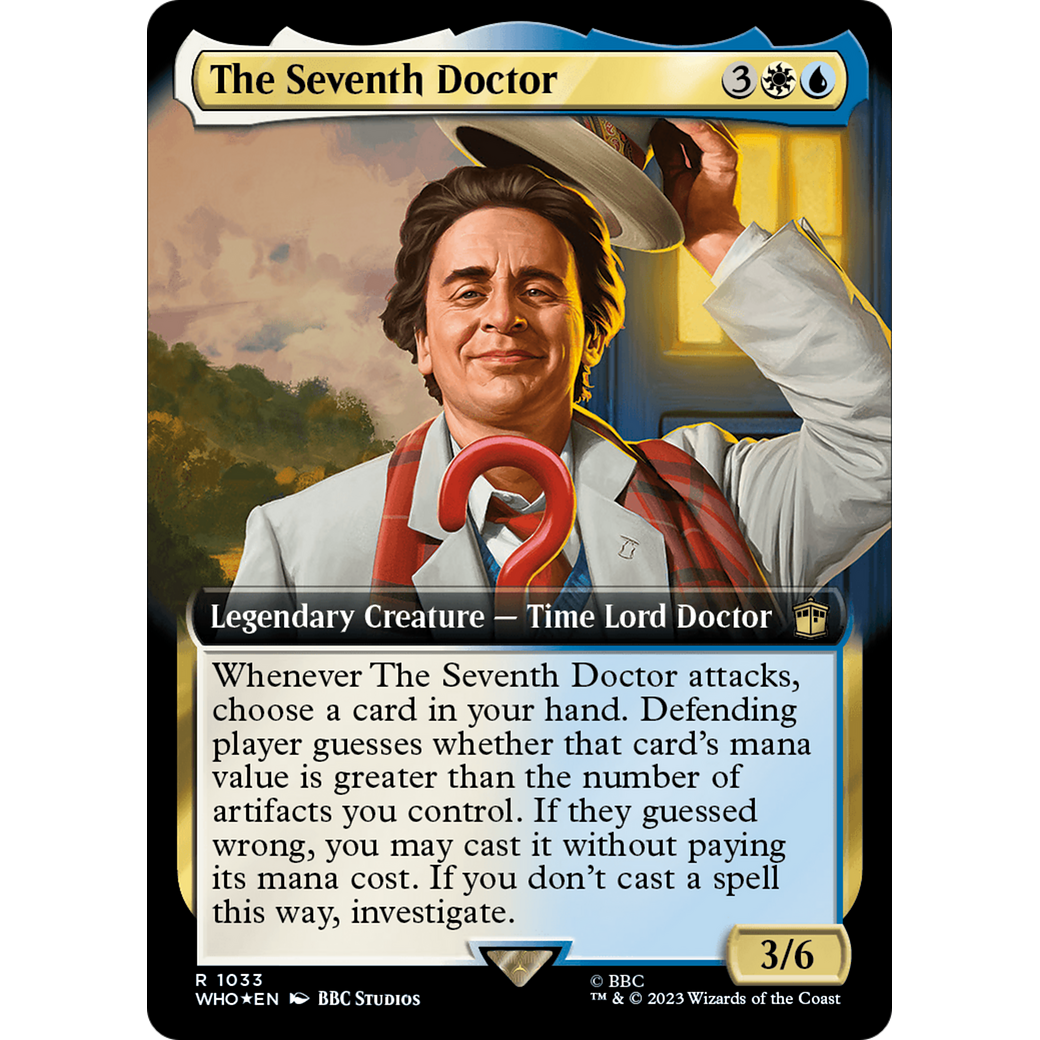 The Seventh Doctor (Extended Art) (Surge Foil) (WHO-1033) - Doctor Who: (Extended Art) Foil