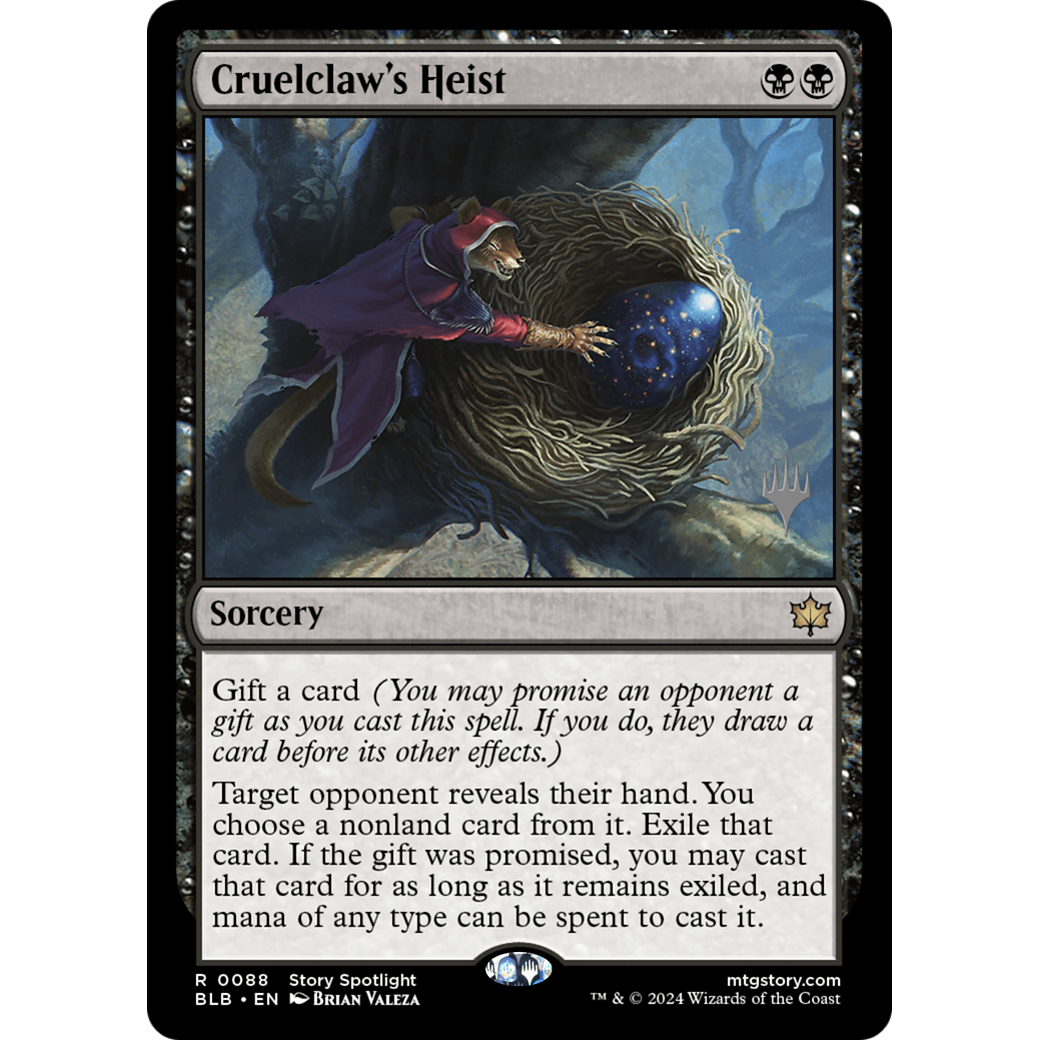 Cruelclaw's Heist (PPBLB-88P) - Bloomburrow Promos