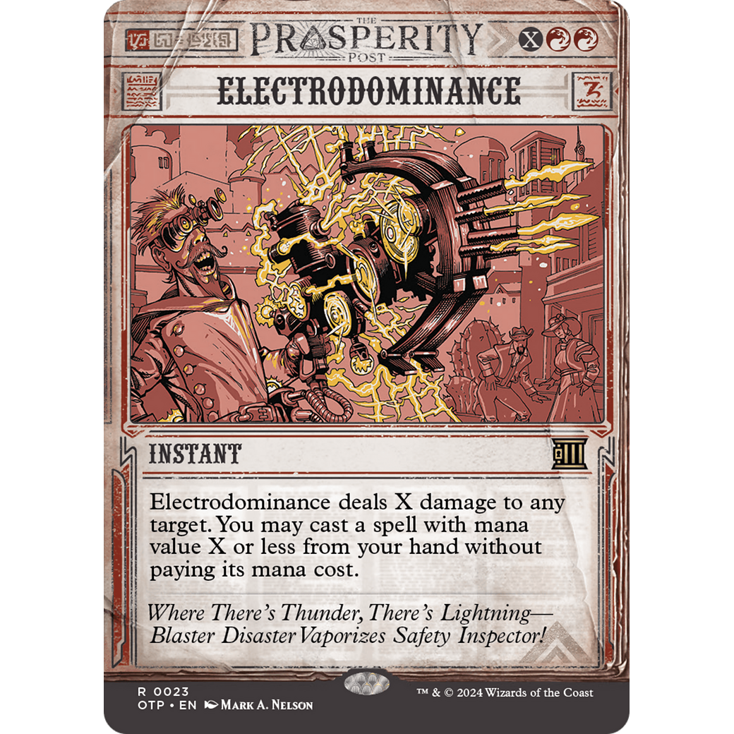 Electrodominance (OTP-023) - Breaking News: (Showcase) (Borderless) Foil