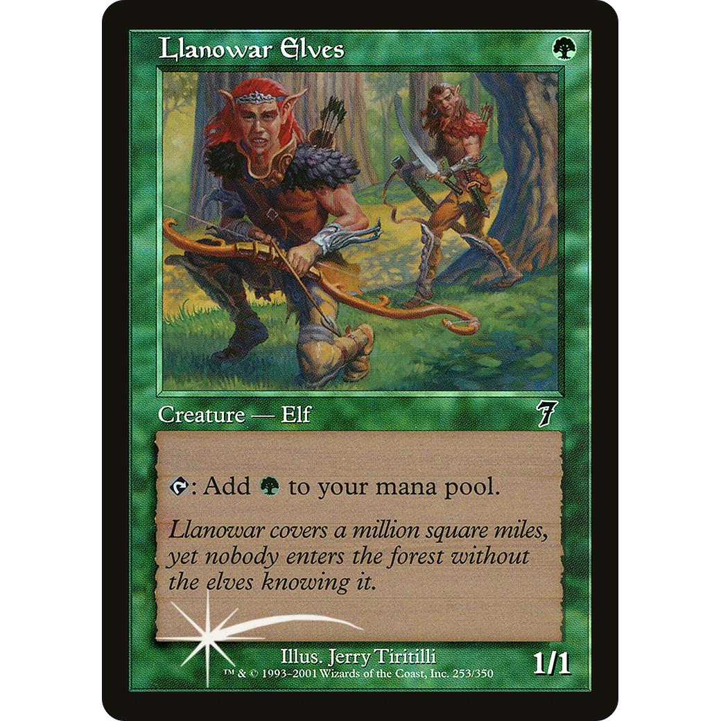 Llanowar Elves (7ED-253) - 7th Edition Foil