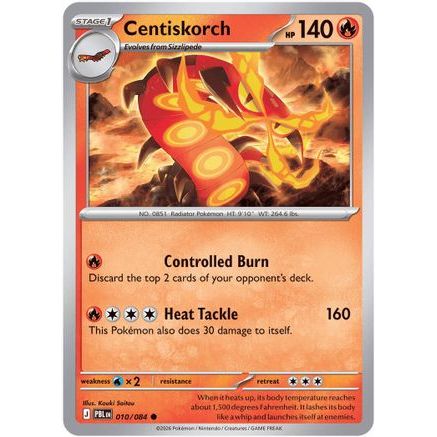 Centiskorch 10 - ME05 Pitch Black Reverse Holofoil