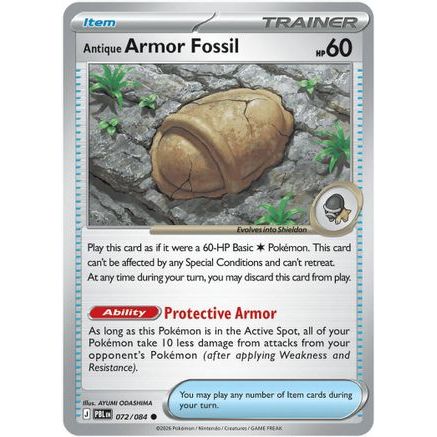 Antique Armor Fossil 72 - ME05 Pitch Black Reverse Holofoil