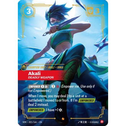Akali - Deadly Weapon (021/166) - Vendetta Foil