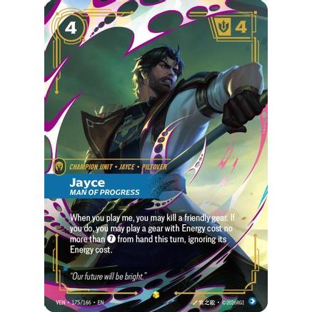 Jayce - Man of Progress (Overnumbered) (175/166) - Vendetta Foil