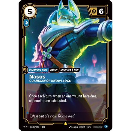 Nasus - Guardian of Knowledge (Alternate Art) (063a/166) - Vendetta Foil