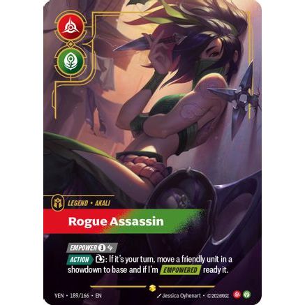Akali - Rogue Assassin (Overnumbered) (189/166) - Vendetta Foil