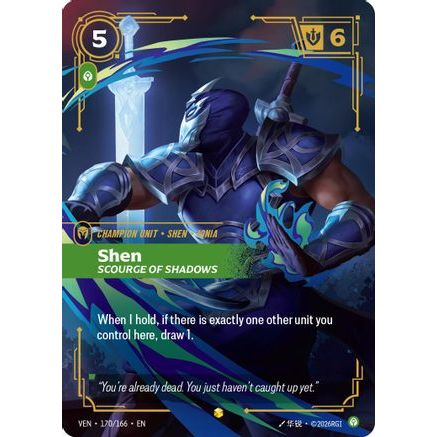 Shen - Scourge of Shadows (Overnumbered) (170/166) - Vendetta Foil