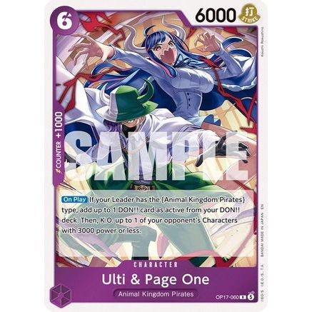 Ulti & Page One (OP17-060) - The World's Strongest Warriors Foil