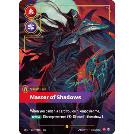 Zed - Master of Shadows (Signature) (191*/166) - Vendetta Foil