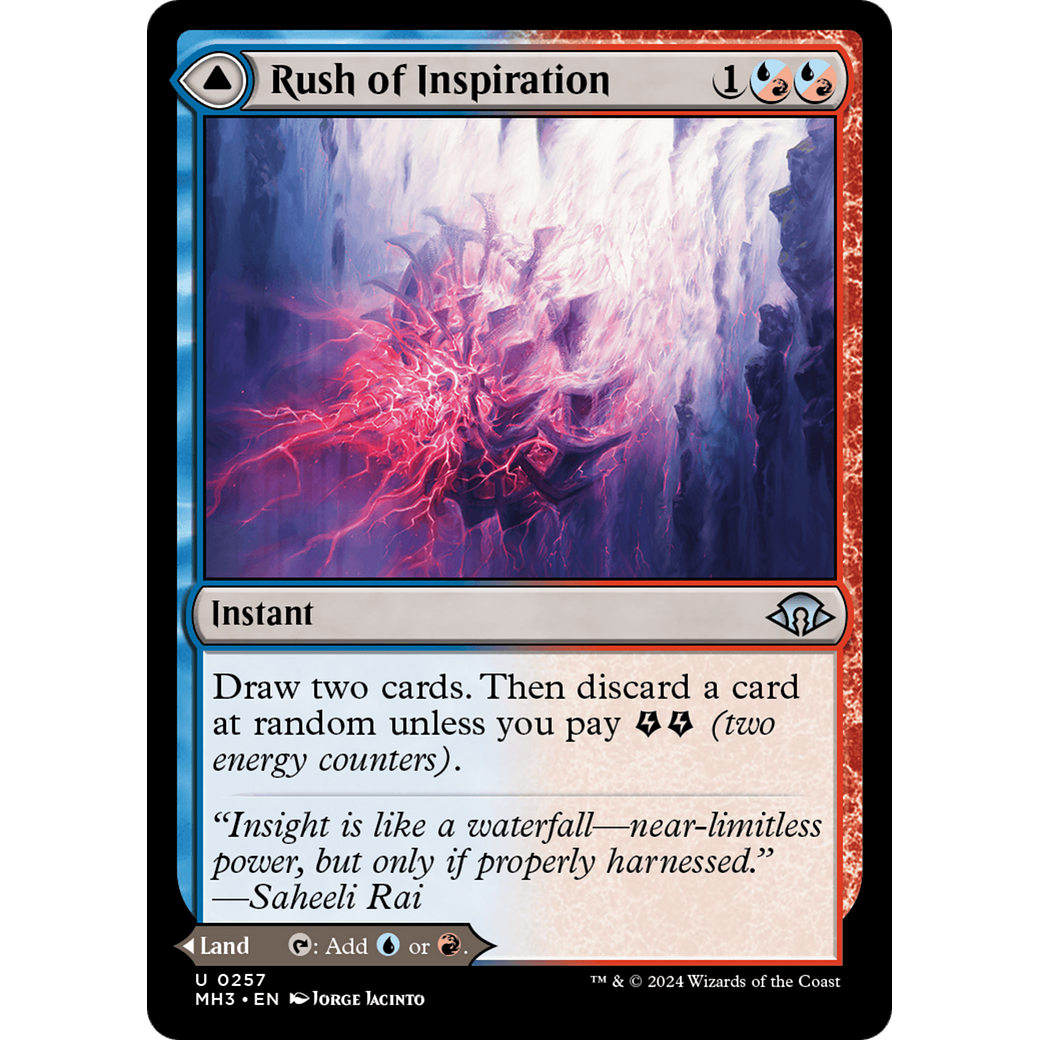 Rush of Inspiration // Crackling Falls (MH3-257) - Modern Horizons 3 Foil