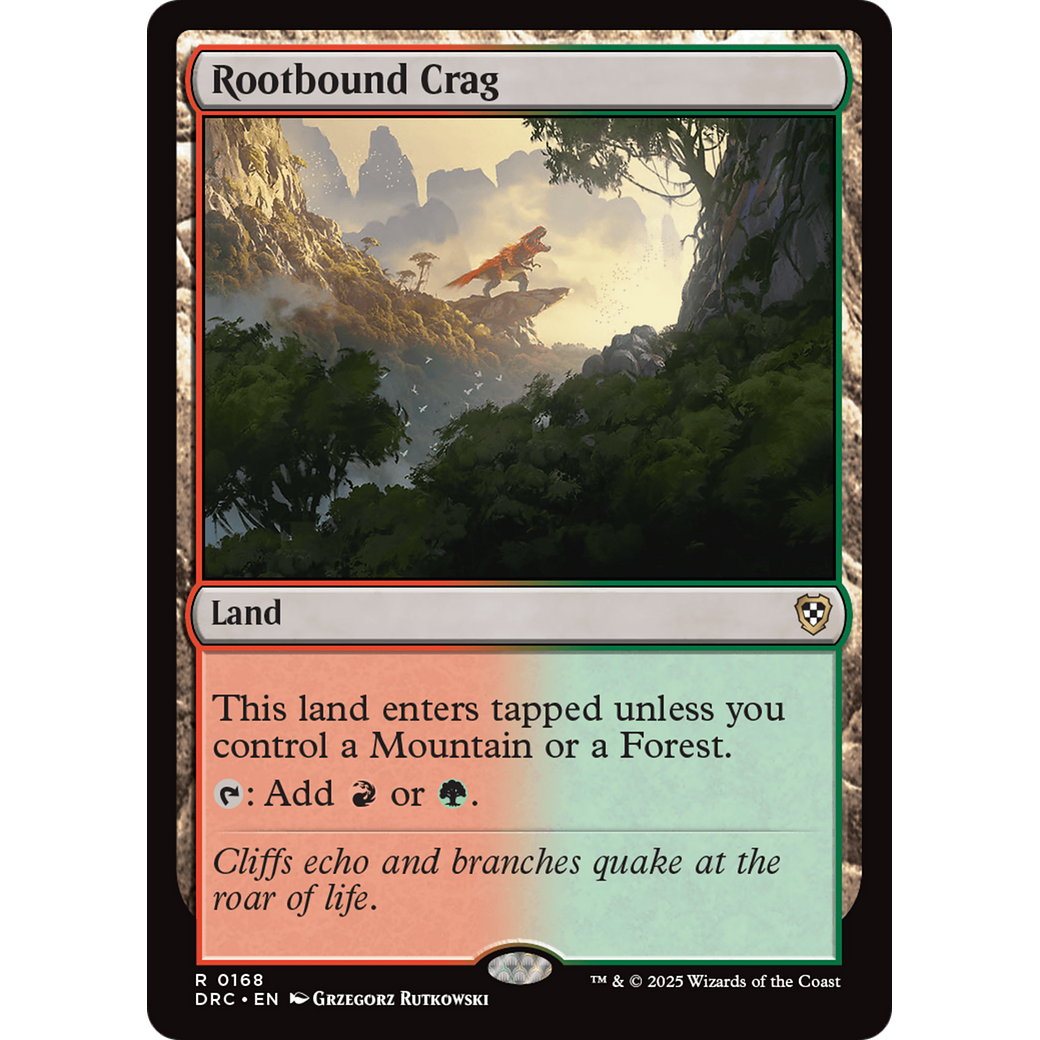 Rootbound Crag (DRC-168) - Commander: Aetherdrift Foil